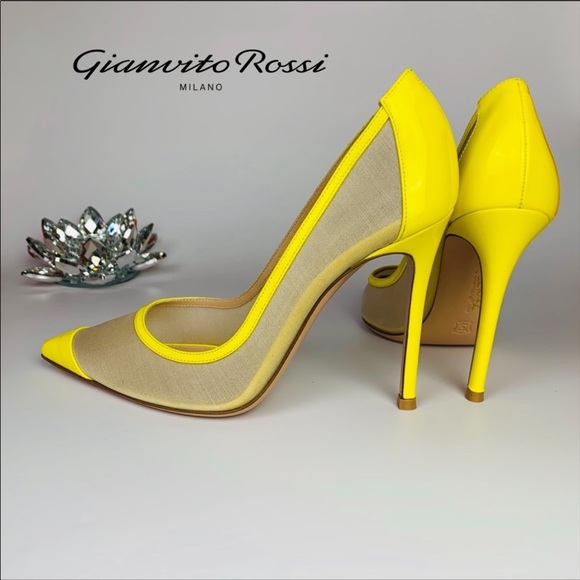 Gianvito Rossi Shoes - New! GIANVITO ROSSI Plexi Mesh Patent Pumps